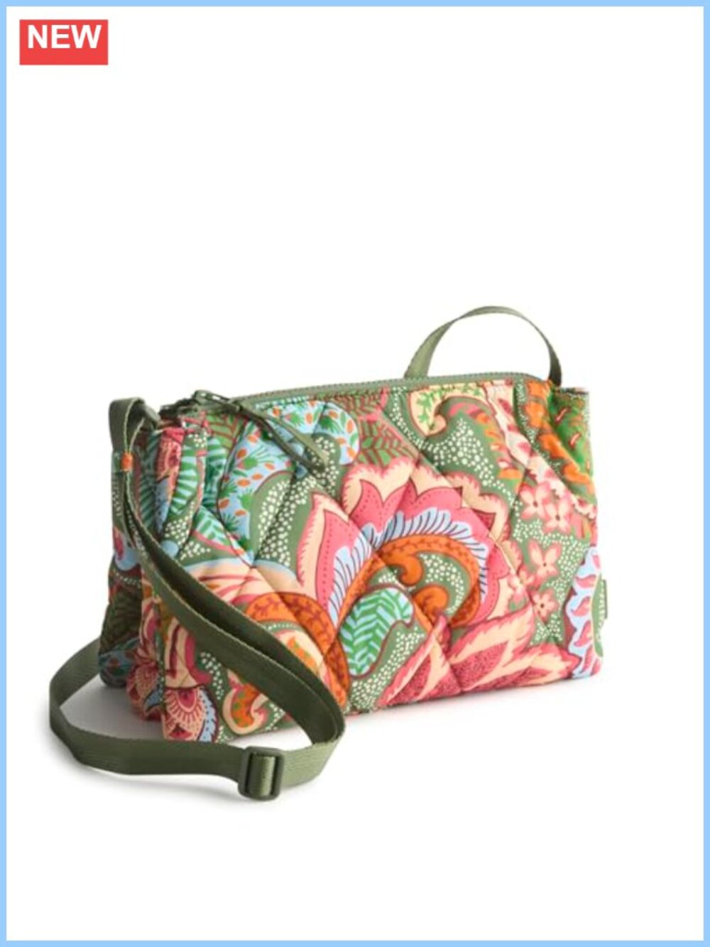 Vera Bradley Featherweight Crossbody Bag Recycled Nylon Zip Closure
